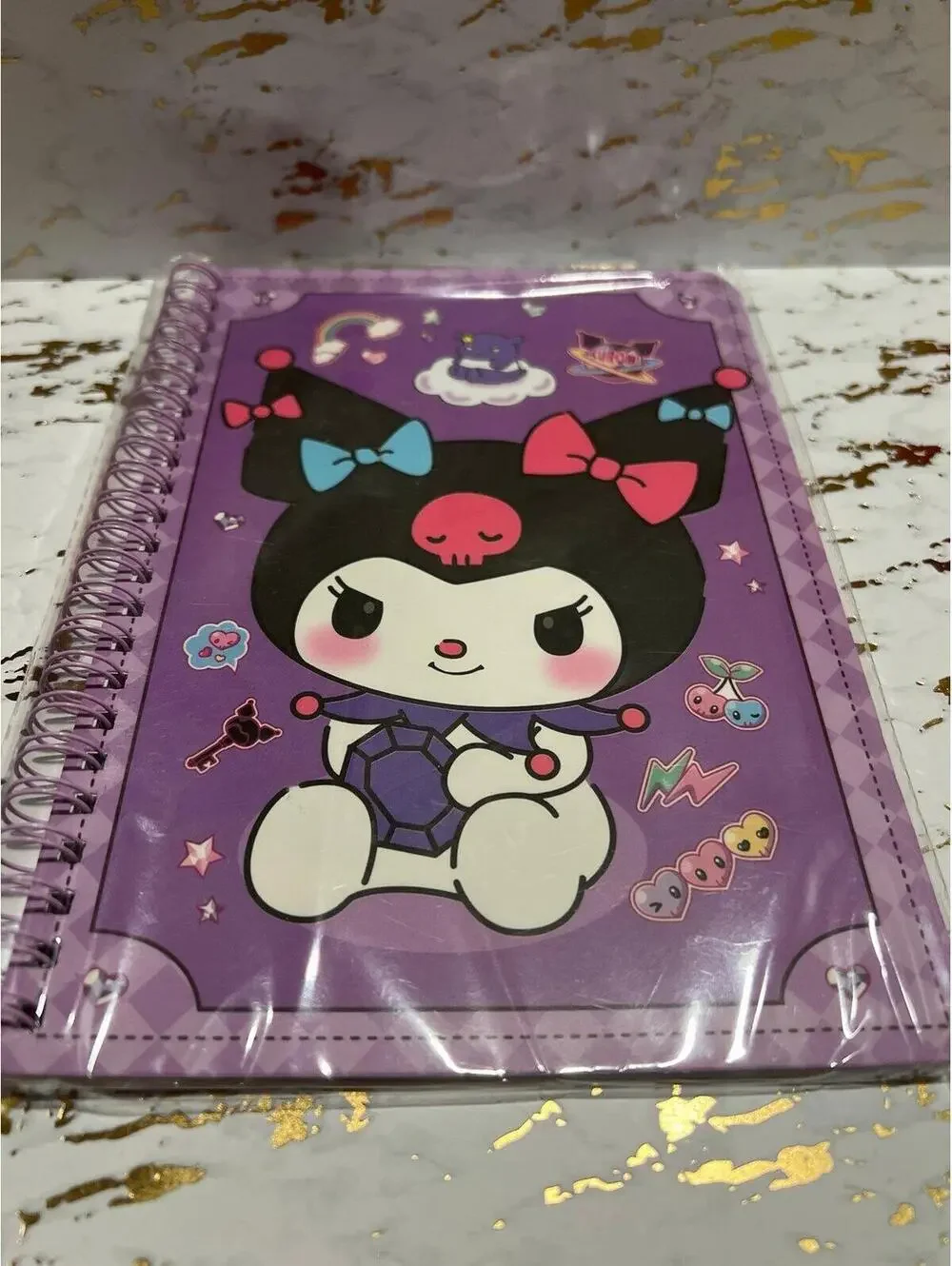 Kuromi Spiral Notebook & Pencil Pouch Brand New